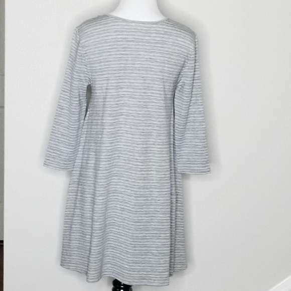 Garnet Hill Gray Striped Knit Dress XS - Picture 3 of 6